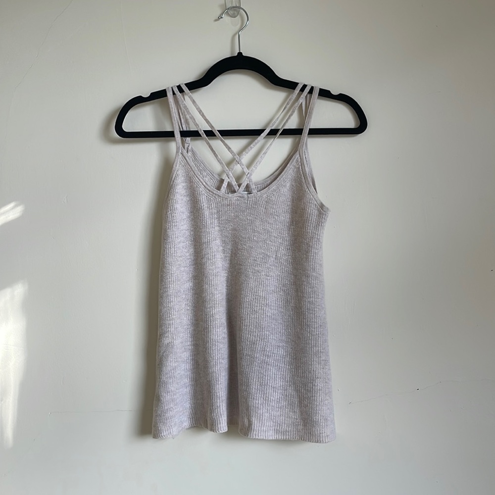 Cream Knit American eagle size s tank top